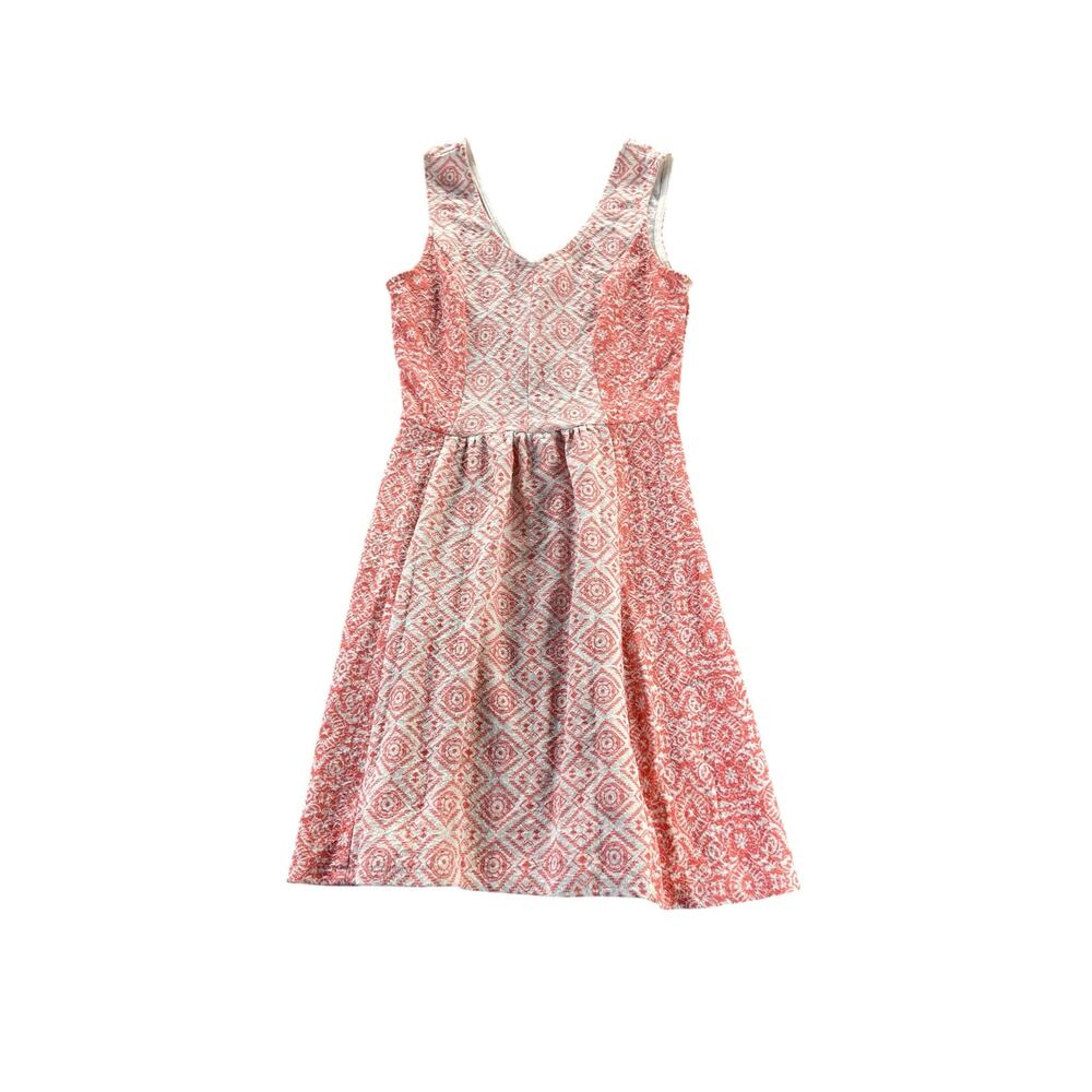 Rewind Girls Pink Aztec Print Button-Back Sleeveless Mini Dress Size Small